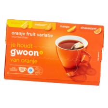 g'woon oranje fruit variatie thee